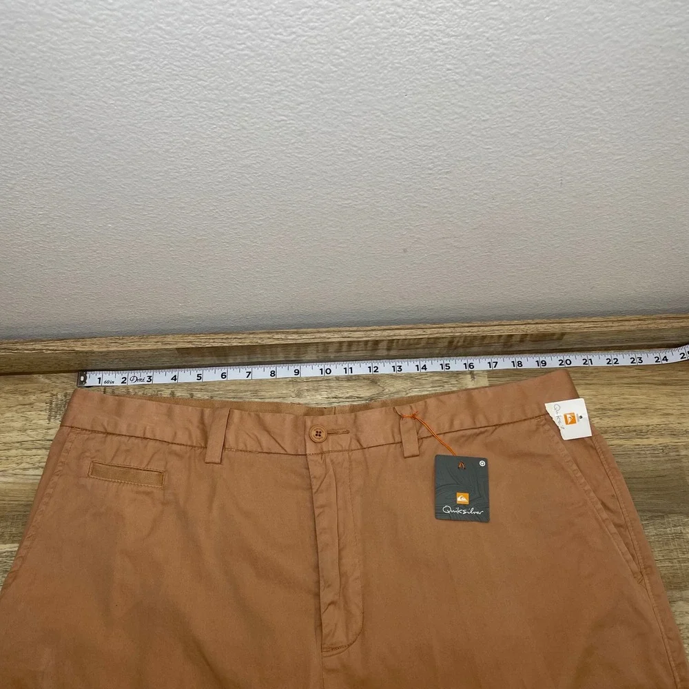 Quiksilver Everyday Chino Flat Front Casual Pants Men 40 Light Orange 33